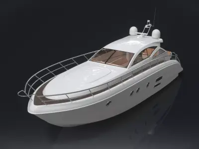 Yachts Speedboats Low-poly 3D model