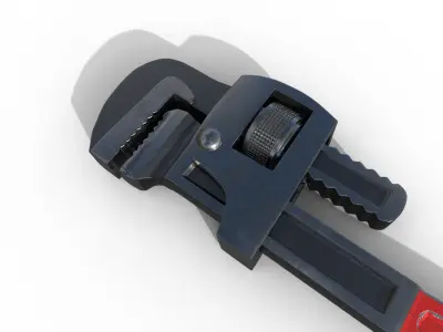 Pipe Wrench Low-poly 3D model get