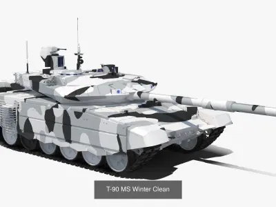 T-90 MS Winter Collection 3D Model Pack