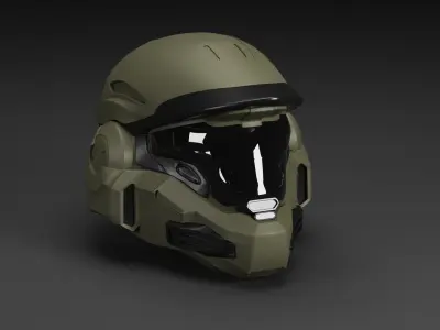 Helmet of halo Low-poly 3D model