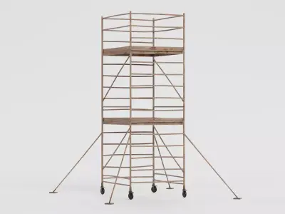 -Old Scaffolding V4- 3D model