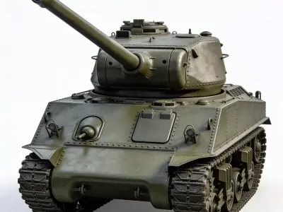 WWII Heavy Tank 3D Model Low-poly 3D model