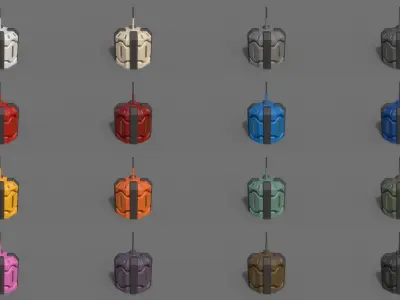 PBR Sci-Fi Building A 01-10 3D Model Pack purchase