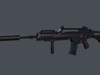 G36A3 Modification Pack  Low-poly 3D model