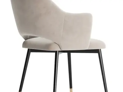 Eva Carver Dining Chair 3D model