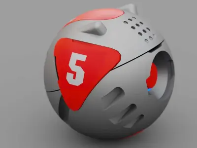 BALL DROID RIGGED Free 3D model