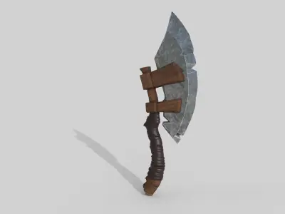 Axe weapon Low-poly 3D model get