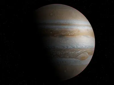 Animated Jupiter planet Free 3D model