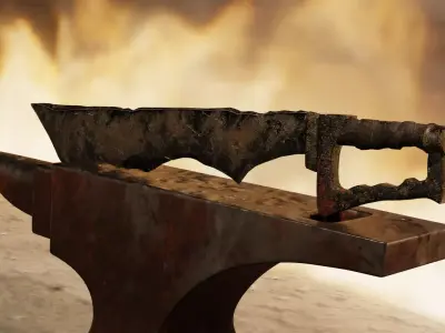 Orc Sword Low-poly 3D model