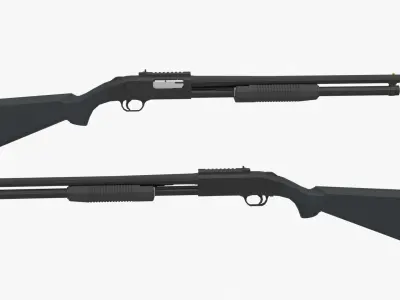Mossberg 500 Low-poly Low-poly 3D model