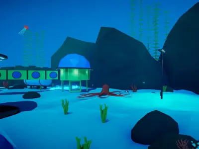 Underwater Laboratory Low-poly 3D model