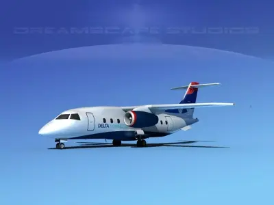 Dornier 328Jet Delta Connection 3D model