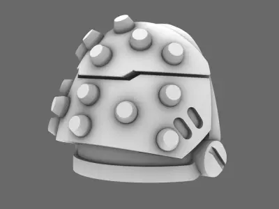 Space Knights V5 Defiance Studded Shoulder Pads Type B 3D print model