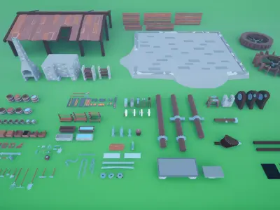 Forge Low-poly 3D model buy