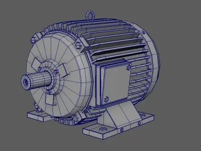 Electric Motor Low-poly 3D model by alex3dart