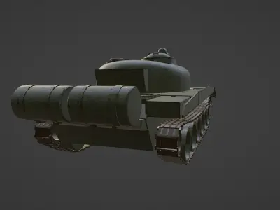 T-72 Tank Low-poly 3D model