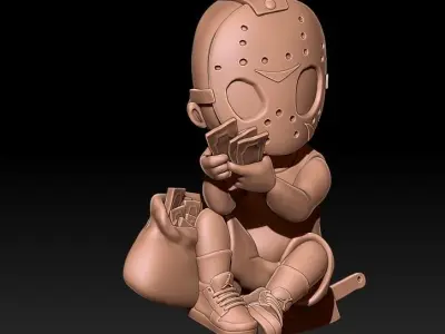 Killer Cartoon Boy 3D print model