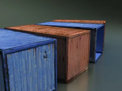 Cargo Container Low-poly 3D model buy