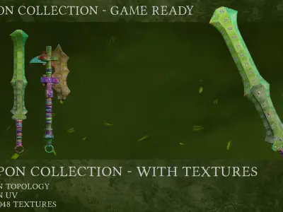 weapons pack Free low-poly 3D model purchase