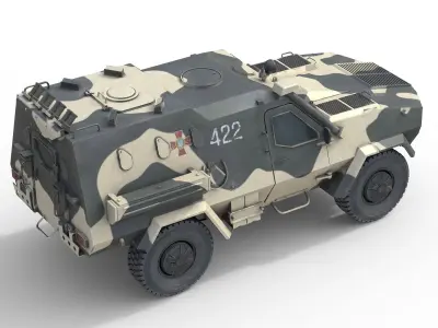 Dozor B Infantry mobility vehicle Low-poly 3D model