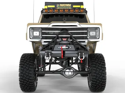 Jeep Wagonner 1978 Off Road  Free 3D model