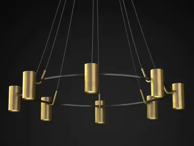Chandelier CHAMPEAUX Low-poly 3D model