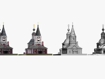 001270 old christian temple 3D model