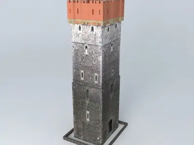 Piast Tower Poland Free 3D model