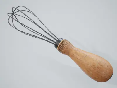 Whisk PBR Game Ready wooden - Low-poly 3D model
