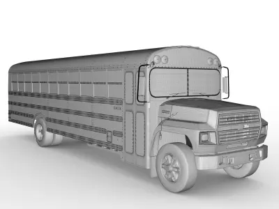 Carpenter School Bus  3D model
