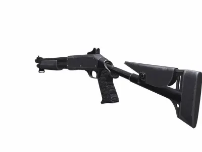 Benelli M4 Shotgun Free low-poly 3D model