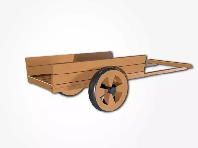 Free Wooden Cart Free 3D model