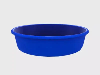 Plastic Tub Low Poly Low-poly 3D model