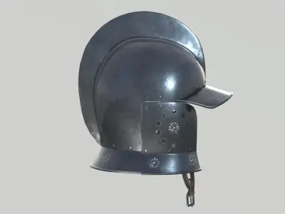 Conquistador Morion Helmet01 Low-poly 3D model