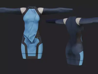 Clothes dress  Low poly 3D model Low-poly 3D model