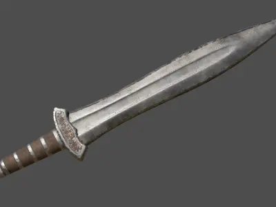 Xiphos sword Low-poly 3D model