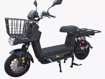 EOX E4 Plus Low Speed Electric Loader Scooter Non RTO Low-poly 3D model