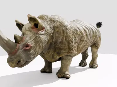Rhino Low-poly 3D model purchase