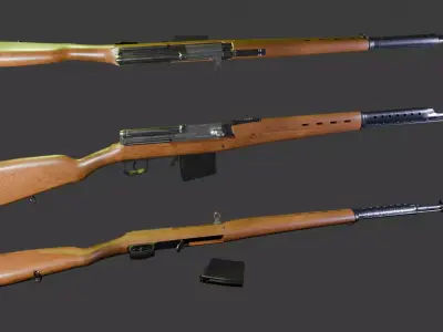 SVT 40 Low-poly 3D model