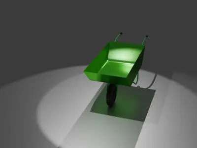 Wheel Barrow Free Download Free low-poly 3D model