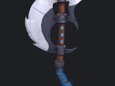 Fantasy Axe - Game Ready -  Low-poly 3D model