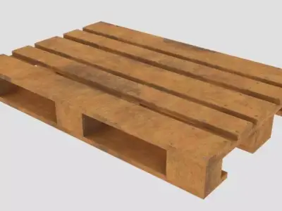 Wooden pallet 3D model shop