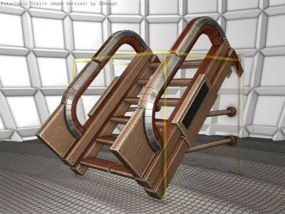 Wood Stairs - Construction Element 1 3D model