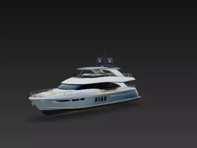 Modern Luxury Motor Yacht Cruiser 3D print model