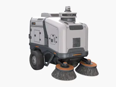Street Cleaning Robot Vehicle 3D model