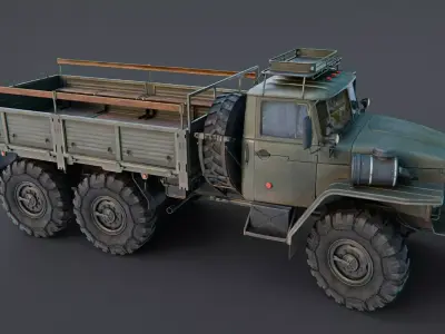 Soviet Military Truck - Production Ready 3D model