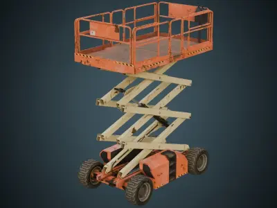 Scissor Lift 2B Low-poly 3D model