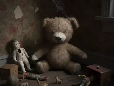 Worn Teddy Bear Low-poly 3D model
