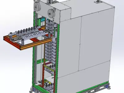 Automotive bumper production line 3D model