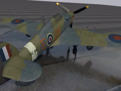 Hawker Hurricane Mk-2c Night Fighter 3D model
